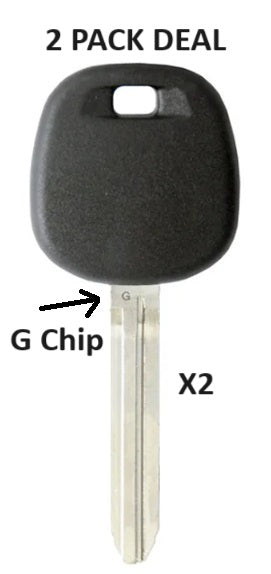 2 PACK DEAL - Clé à transpondeur Toyota - Puce G