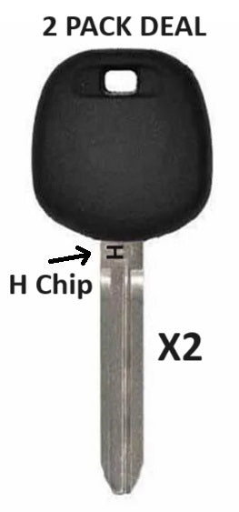 2 PACK DEAL - Clé à transpondeur Toyota 2013-2019 - Puce H