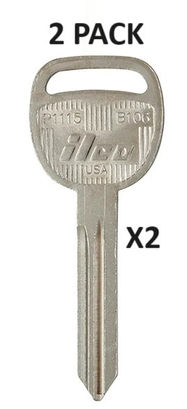 2 PACK - GMC / CHEV / BUICK / B106 – P1115 Metal Key
