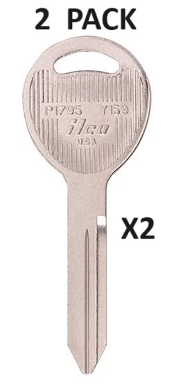 2 PACK - Chrysler / Dodge/ Jeep / Ram - Brass Key Y159