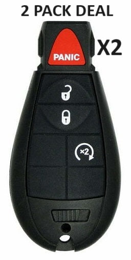 LOT DE 2 - Clé Chrysler Dodge Fobik à 4 boutons