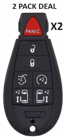 LOT DE 2 - Clé Fobik Chrysler Dodge VW 2008-2021 / 7 boutons