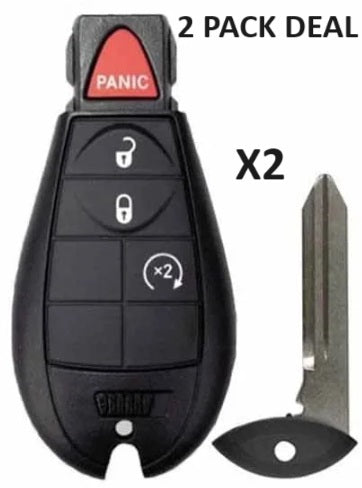 LOT DE 2 - Dodge Ram 2013-2023 / Fobik 4 boutons
