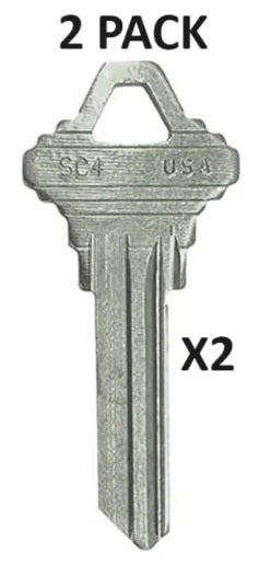 2 PACK - SC4 - Clé de maison en laiton - 2 clés