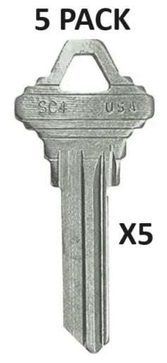 5 PACK - SC4 - Clé de maison en laiton - 5 clés